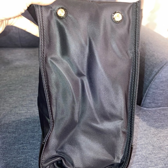 NWT Tory Burch Ella Black Patent Logo Tote with Signature Double T Logo - Picture 9 of 17